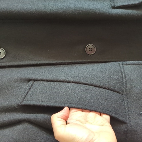 Weatherproof Classic Wool Blend Pea Coat Quilted Liner Black Men's M - Picture 10 of 15